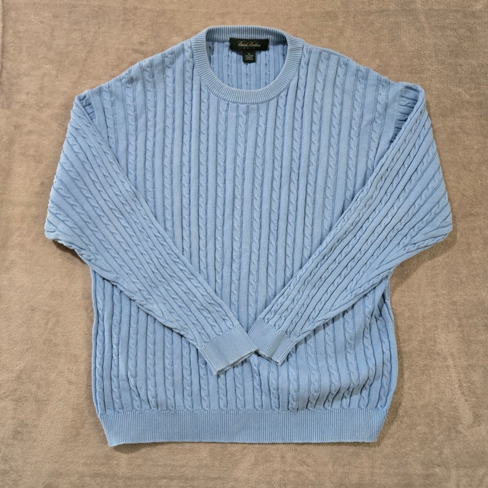 Brooks Brothers Golf Cable Knit Sweater Men XL Coastal Preppy Nautical Hamptons